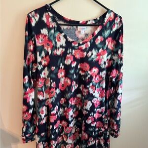 Lularoe Emily swing dress with pockets.